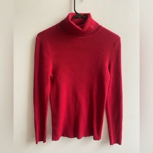 SOLD Lauren Ralph Lauren Red Ribbed Turtleneck